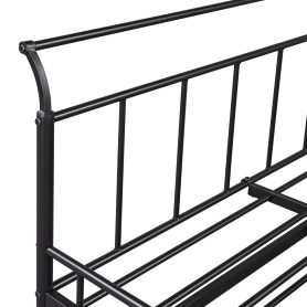 Twin Size Metal Daybed with Curved Handle Design and Twin Size Trundle 25 Twin Size Metal Daybed with Curved Handle Design and Twin Size Trundle