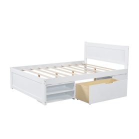 Full Size Platform Bed With Drawer And Two Shelves 44 Full Size Platform Bed With Drawer And Two Shelves