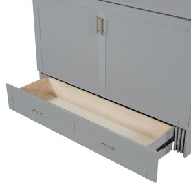 Queen Size Murphy Bed With Drawer And A Set Of Sockets & USB Ports