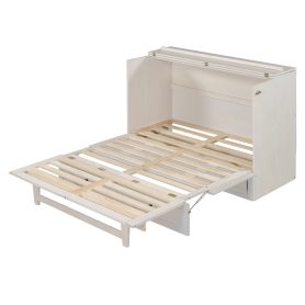 Full Size Murphy Bed with Large Drawers & USB Ports