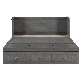 Queen Size Murphy Bed with USB Port and a Large Drawer 34 Queen Size Murphy Bed with USB Port and a Large Drawer