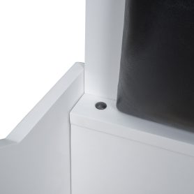 Wood Twin Size Race Car-Shaped Platform Bed with LED and Upholstered Backrest