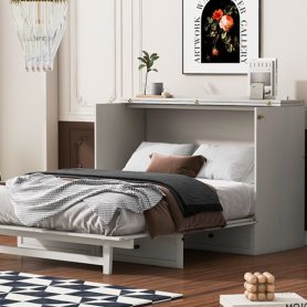 Queen Size Murphy Bed with Large Drawers & USB Ports 53 Queen Size Murphy Bed with Large Drawers & USB Ports