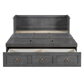 Full Size Murphy Bed with USB Port and a Large Drawer 41 Full Size Murphy Bed with USB Port and a Large Drawer