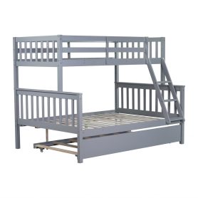 Detachable Twin Over Full Bunk Bed With Trundle, Convertible Ladder And Guardrail 24 Detachable Twin Over Full Bunk Bed With Trundle, Convertible Ladder And Guardrail