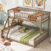 Twin XL over Queen Bunk Bed with Ladder and Guardrails 2 Twin XL over Queen Bunk Bed with Ladder and Guardrails