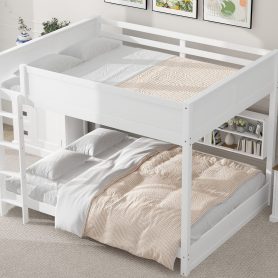 Queen over Queen Bunk Bed with Storage Cabinets and USB Ports 25 Queen over Queen Bunk Bed with Storage Cabinets and USB Ports