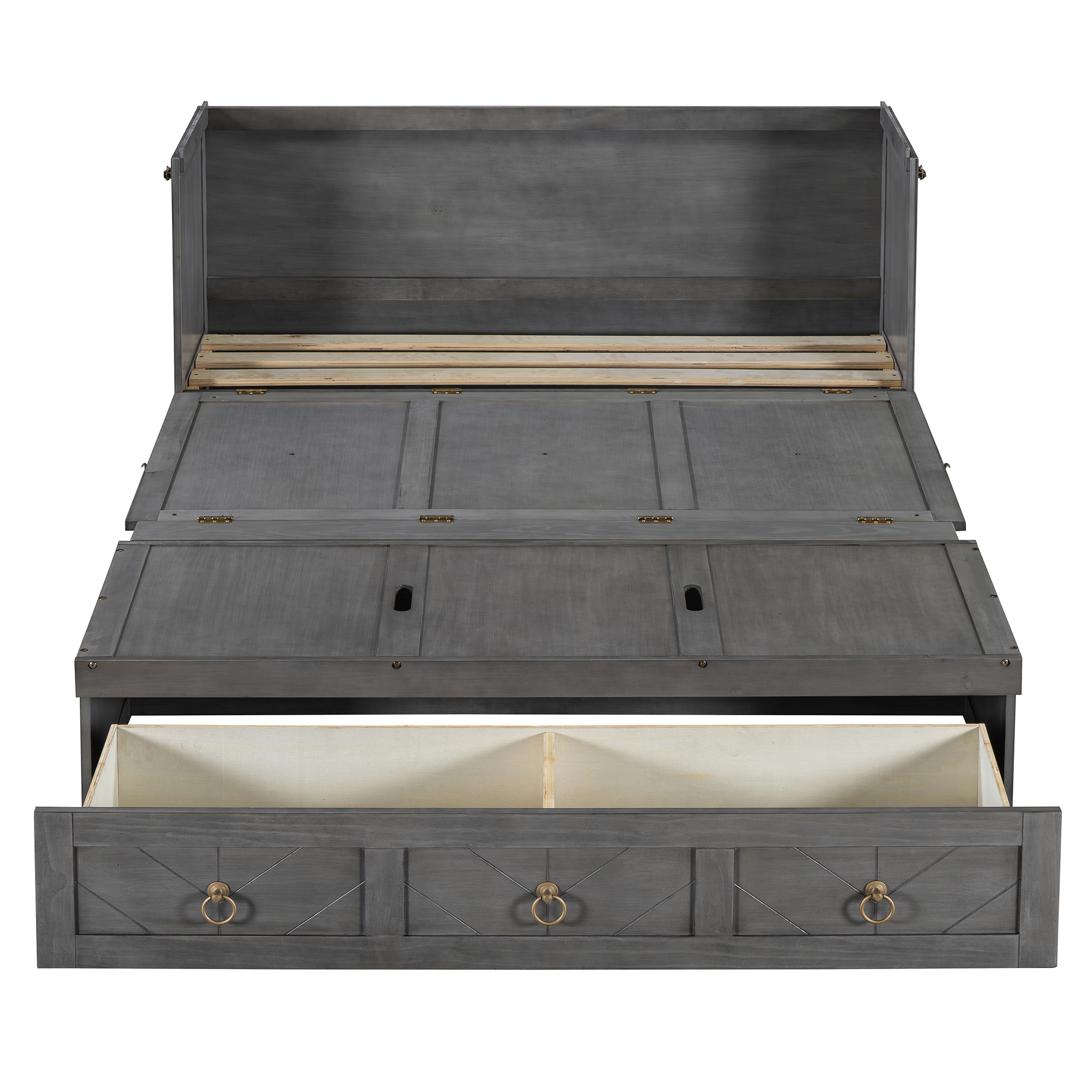 Queen Size Murphy Bed with USB Port and a Large Drawer 13 Queen Size Murphy Bed with USB Port and a Large Drawer