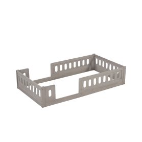 Wood Twin Size Upholstered Platform Bed with Guardrail 38 Wood Twin Size Upholstered Platform Bed with Guardrail