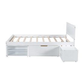 Full Size Platform Bed With Drawer And Two Shelves 49 Full Size Platform Bed With Drawer And Two Shelves