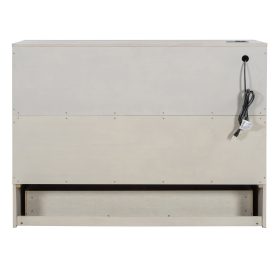 Full Size Murphy Bed with Large Drawers & USB Ports