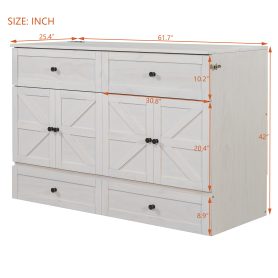 Queen Size Murphy Bed with Large Drawers & USB Ports 31 Queen Size Murphy Bed with Large Drawers & USB Ports