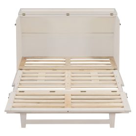 Full Size Murphy Bed with Large Drawers & USB Ports