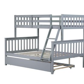 Detachable Twin Over Full Bunk Bed With Trundle, Convertible Ladder And Guardrail 23 Detachable Twin Over Full Bunk Bed With Trundle, Convertible Ladder And Guardrail