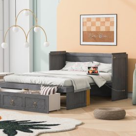 Queen Size Murphy Bed with USB Port and a Large Drawer 51 Queen Size Murphy Bed with USB Port and a Large Drawer