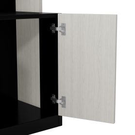 Full Size Murphy Bed with Desk, Storage Shelves and Cabinets