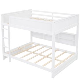 Queen over Queen Bunk Bed with Storage Cabinets and USB Ports 34 Queen over Queen Bunk Bed with Storage Cabinets and USB Ports