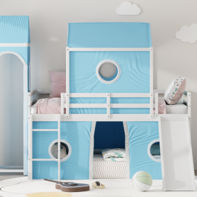 Twin Size Loft Bed with Slide, Tent and Tower 38 Twin Size Loft Bed with Slide, Tent and Tower