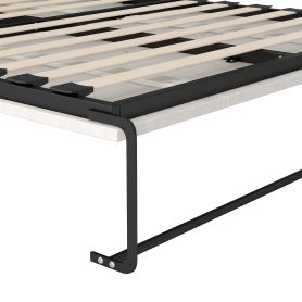 Full Size Murphy Bed with Desk, Storage Shelves and Cabinets