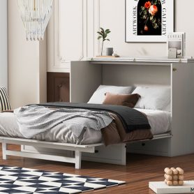 Queen Size Murphy Bed with Large Drawers & USB Ports 51 Queen Size Murphy Bed with Large Drawers & USB Ports