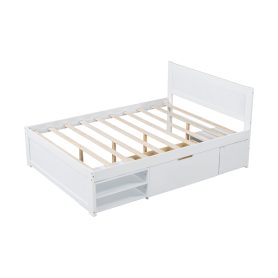 Full Size Platform Bed With Drawer And Two Shelves 45 Full Size Platform Bed With Drawer And Two Shelves