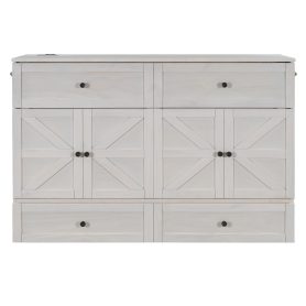 Queen Size Murphy Bed with Large Drawers & USB Ports 46 Queen Size Murphy Bed with Large Drawers & USB Ports