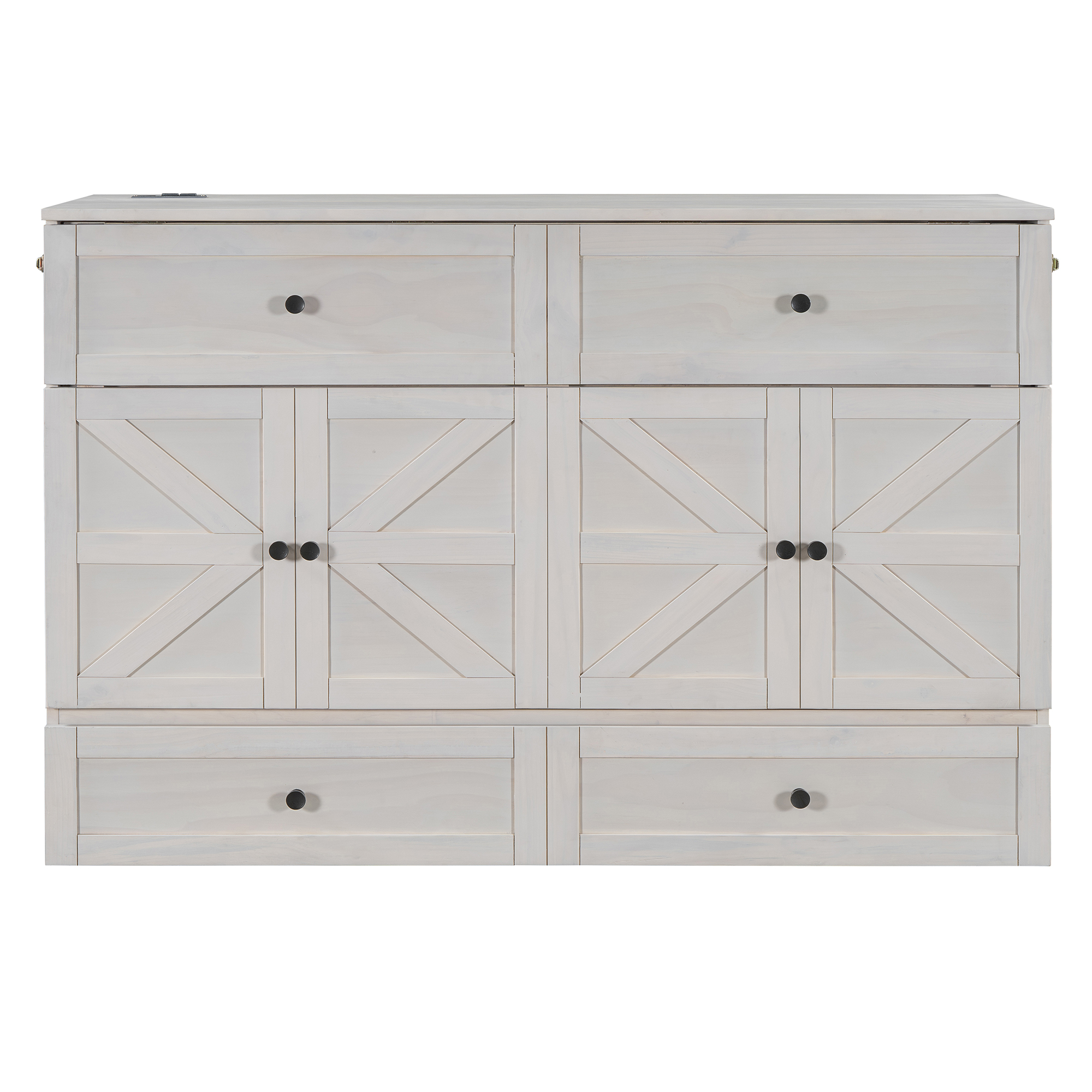 Queen Size Murphy Bed with Large Drawers & USB Ports 21 Queen Size Murphy Bed with Large Drawers & USB Ports