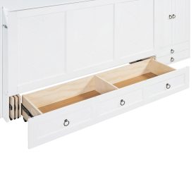 Queen Size Murphy Bed with USB Port, Little Wardrobes and Drawers