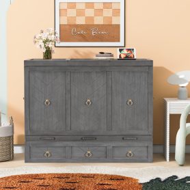 Queen Size Murphy Bed with USB Port and a Large Drawer 50 Queen Size Murphy Bed with USB Port and a Large Drawer