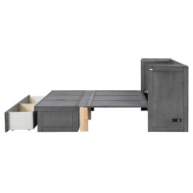 Queen Size Murphy Bed with USB Port and a Large Drawer 32 Queen Size Murphy Bed with USB Port and a Large Drawer