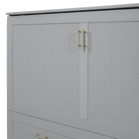 Queen Size Murphy Bed With Drawer And A Set Of Sockets & USB Ports