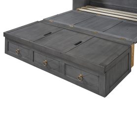 Full Size Murphy Bed with USB Port and a Large Drawer 37 Full Size Murphy Bed with USB Port and a Large Drawer