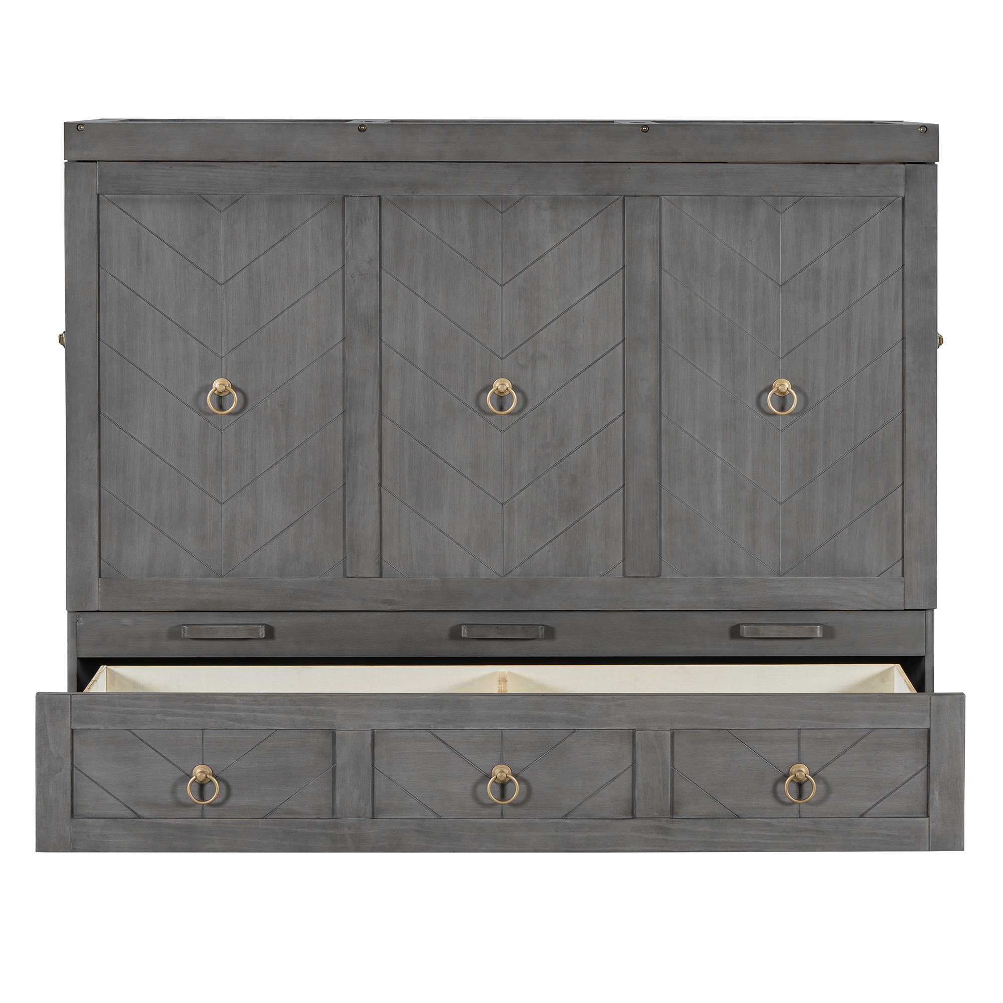 Queen Size Murphy Bed with USB Port and a Large Drawer 7 Queen Size Murphy Bed with USB Port and a Large Drawer