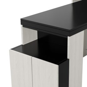 Full Size Murphy Bed with Desk, Storage Shelves and Cabinets