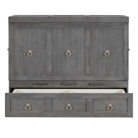 Full Size Murphy Bed with USB Port and a Large Drawer 45 Full Size Murphy Bed with USB Port and a Large Drawer