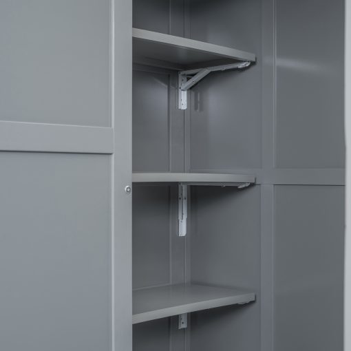 Full Size Bunk Bed With Wardrobe, Desk And Shelves