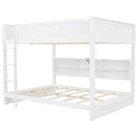 Queen over Queen Bunk Bed with Storage Cabinets and USB Ports 33 Queen over Queen Bunk Bed with Storage Cabinets and USB Ports