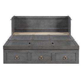 Full Size Murphy Bed with USB Port and a Large Drawer 42 Full Size Murphy Bed with USB Port and a Large Drawer