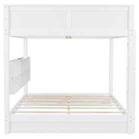 Queen over Queen Bunk Bed with Storage Cabinets and USB Ports 41 Queen over Queen Bunk Bed with Storage Cabinets and USB Ports