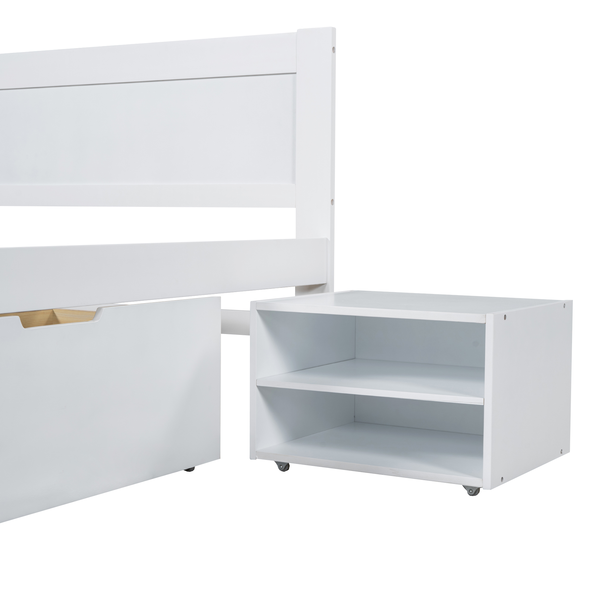 Full Size Platform Bed With Drawer And Two Shelves 16 Full Size Platform Bed With Drawer And Two Shelves