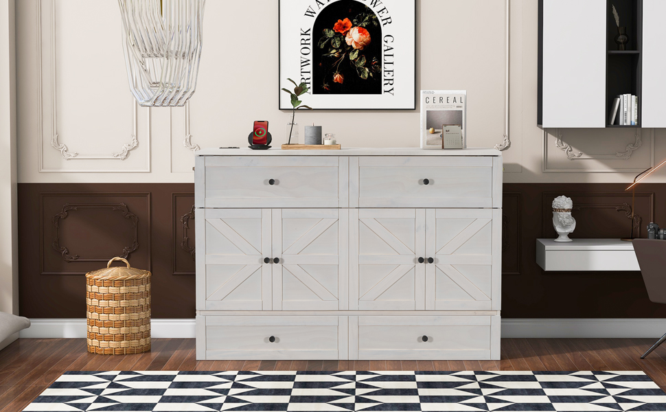 Queen Size Murphy Bed with Large Drawers & USB Ports 25 Queen Size Murphy Bed with Large Drawers & USB Ports