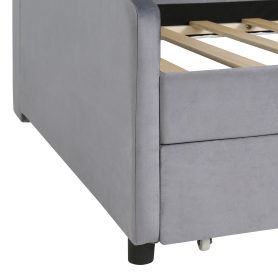Twin size Upholstered Platform Bed with Storage and Drawers