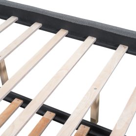 Teddy Fleece Queen Size Upholstered Platform Bed with Twin XL Trundle