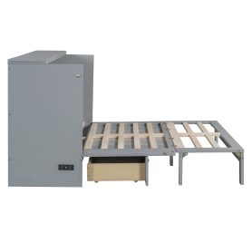 Space-Saving Full Size Murphy Bed with Large Drawers 40 Space-Saving Full Size Murphy Bed with Large Drawers