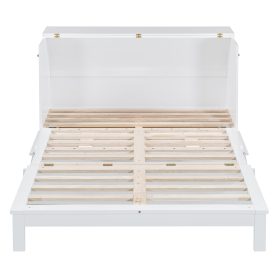 Queen Size Murphy Bed Wall Bed with Large Drawers