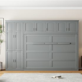 Queen Size Murphy Bed Wall Bed with Cabinets