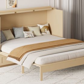 Space-Saving Queen Size Murphy Bed With Large Drawers