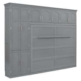 Queen Size Murphy Bed Wall Bed with Cabinets