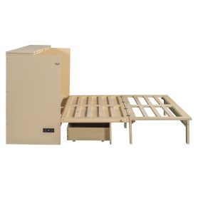 Space-Saving Queen Size Murphy Bed With Large Drawers