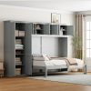 Queen Size Murphy Bed Wall Bed with Cabinets